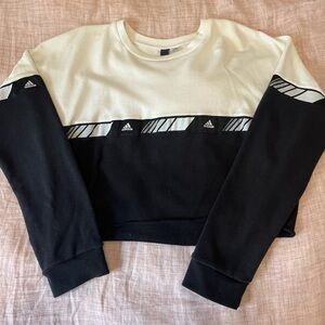 adidas Black and Cream Crop Top